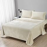 Fredsure Juego de sábanas de terciopelo envejecido, cálido