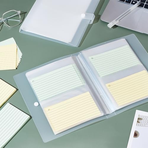 AHANDMAKER 2 porta-cartões de índice de 3 x 12 cm, com 100 cartões de índice de 7 x 12 cm, porta-car