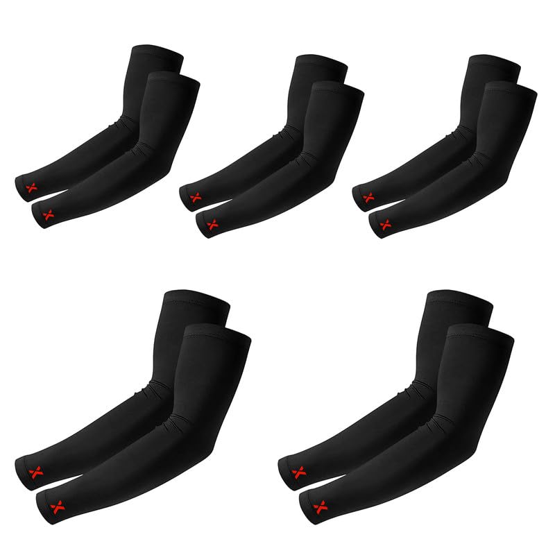 jemox Arm Sleeves – Premium Black Cotton Sun Protection, Comfort, and Style for Men, Women, Boys & Girls – Perfect for Running, Biking, and Outdoor Activities_Pack of 5-picture-32