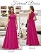 Wedtrend Women's Bridesmaid Dresses, Halter Sleeveless Cocktail Dress Ruffle Floral Lace Chiffon Short Prom Dress WT0201Fuchsia-3XL