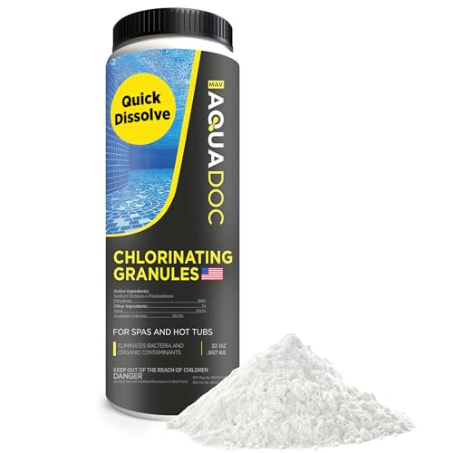 Spa Chlorine for Hot Tub Sanitizer 2lbs - Quick Dissolving Hot Tub Chlorine Granules