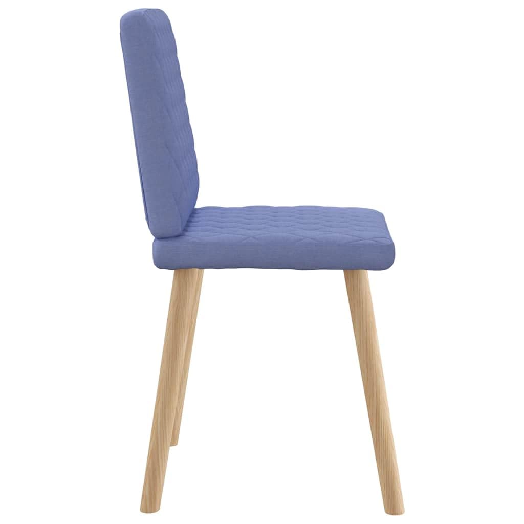 Juego de 4 sillas de comedor de tela azul vaquera, elegantes sillas tapizadas con suave funda de poliéster, resistente estructura de metal y madera y asiento cómodo para el comedor,