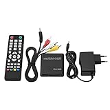 Mini Reproductor Multimedia 1080P HD Reproductor Multimedia HDMI Estéreo Soporte Envolvente Salida YPbPr/AV/HDMI(Enchufe de la UE)
