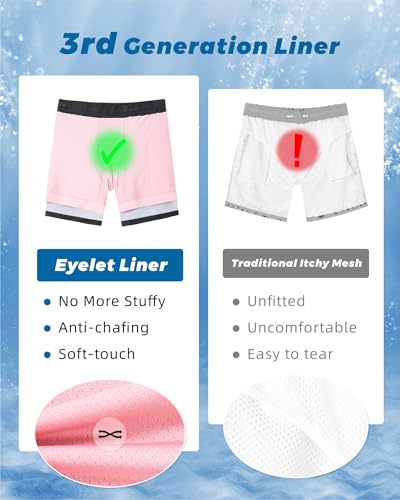 Image of SURF CUZ Mens Swim Trunks with Compression Liner Swim Shorts 7 inch Swimming Trunks Stretch 7 Inch Swim Suits Quick Dry