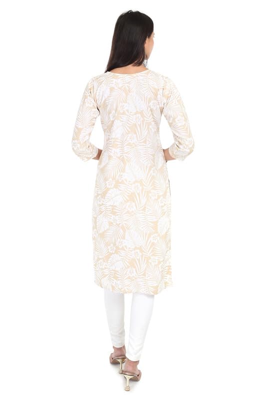 Image of Women's Rayon Kurta - Ethnic Wear Straight Kurti for Daily, Office & Festive Use