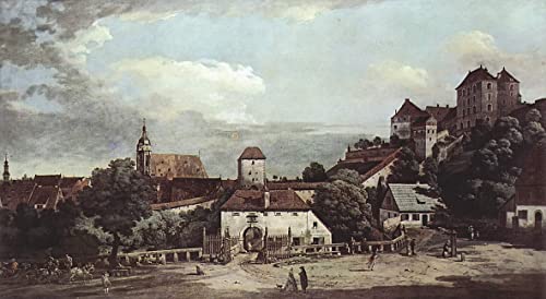 Tableau Pirna vue du côté sud Bernardo Bellotto poster mural vintage art 60x90cm