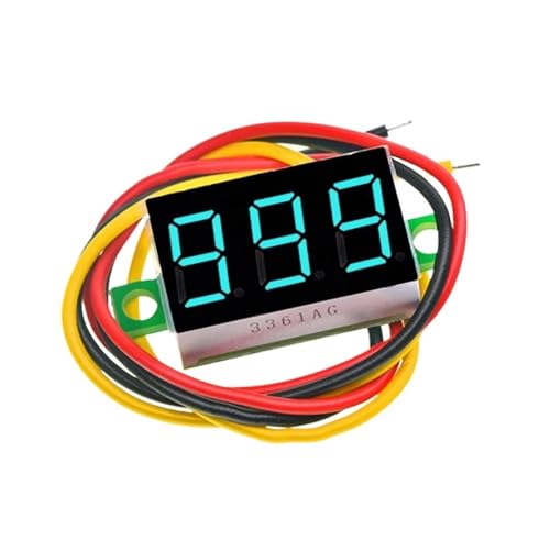 Voltmètre numérique LED CC 0-100V bleu 0.28 pouce pour mesure tension batterie voiture lot de 10