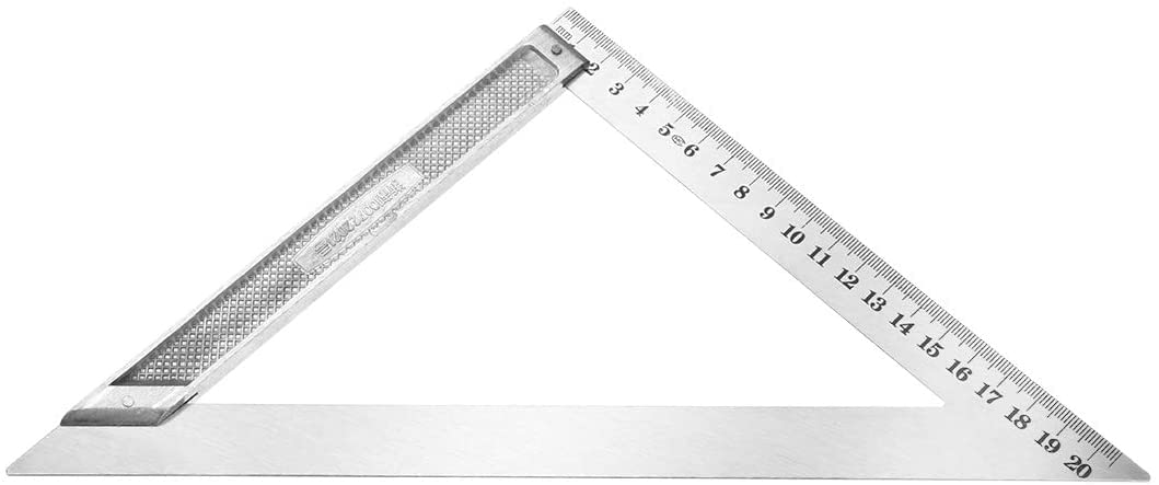 Stainless Steel Triangle Ruler Set – Carpentry Square With Metric Gauge, Thickened Design For Accurate Marking, Measurement & Layout