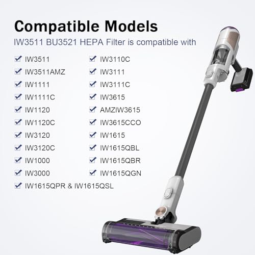 Image of IW3511 BU3521 Filters Replacement Part For Shark IW3511 IW1111 IW1120 Detect Pro Lightweight Cordless Stick Vacuum Cleaner and Shark BU3523 Clean Empty Auto-Empty System Portable Handheld Vacuum,8Pcs