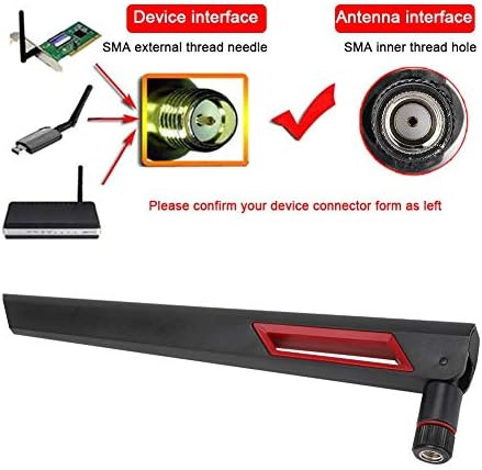 Kafuty High Gain Router Antenna 3PCS 2.4G/5.8G Dual Band SMA 8DBi High Gain Router Antenna for ASUS AC68U / AC88U / AC66U Suitable for wireless LAN and WiFi Router Adapter