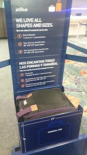 Bolsa de viaje para artículos personales de 17 pulgadas, para JetBlue,  Spirit, South West, Frontier Airlines, Classic, Correa morada., 17\