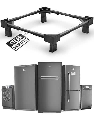 Image of FEDUS Dishwasher Stand Trolley Without Wheels, Refrigerator Stand, Single Double Door Adjustable Metal Stand Compatible for Bosch, Samsung, Haier, LG, IFB, Midea, Haier, Godrej, Faber