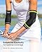 Rakiie Elbow Compression Sleeve 2 Pack, High Elastic Elbow Brace for Tendonitis and Tennis Elbow for Women & Men, Elbow Sleeve for Tennis, Golfer, Badminton, Weightlifting, Grey M
