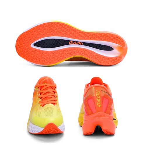 Image of Carbon Plate Marathon Running Racing Shoes Men Stable Support Shock-Relief Ultra-Light TPU Outsole Rebound Sneakers