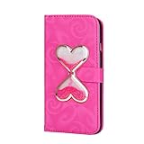iPhone 6S Plus / 6 Plus Wallet Case,PHEZEN Bling Liquid Glitter Love Heart Flowing 3D Hourglasses Luxury Pu Leather Magnet Flip Case Cover with Credit Card Slot for iPhone 6/6S Plus 5.5