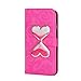 iPhone 6S Plus / 6 Plus Wallet Case,PHEZEN Bling Liquid Glitter Love Heart Flowing 3D Hourglasses Luxury Pu Leather Magnet Flip Case Cover with Credit Card Slot for iPhone 6/6S Plus 5.5", Rose