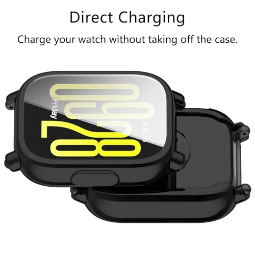 حافظة حماية من دلع موبايلك لساعة شاومي ريدمي 5 اكتيف بتصميم حافظة مصنوعة من السيليكون باللون الأسود