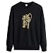 Ropa de hombre de bordado casual suéter, Jk6895 Negro, 4X-Large
