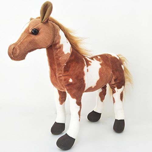 Image of Tickles Standing Horse Stuffed Soft Plush Animal Toy for Kids Boys & Girls (Color: Brown & White Size: 40 cm)