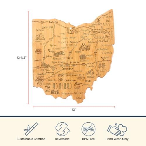 Tabla de Cortar con Forma de Ohio de Bamboo miniatura 4