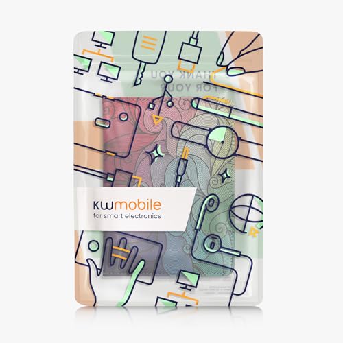 Miniatura 7 de Kwmobile Carcasa Compatible Con Amazon Kindle Paperwhite 2024 Colorsoft Funda - Funda E-Book Con Solapa Y Correa De Mano - Postmodernista
