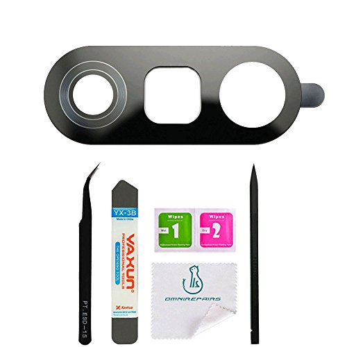OmniRepairs Rear Facing Glass Camera Lens Replacement for LG G5 Model (H820, H830, H840, H848, H850, H860, VS987, LS992) with Adhesive and Repair Toolkit