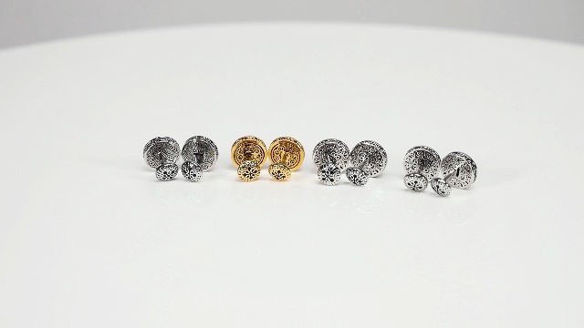 Mancuernillas para Hombre, Chapadas en Oro 18K miniatura 7