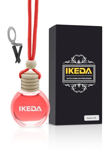 Ikeda Car Air Freshener: Hanging Car Smell Air Freshener | 10ml Hanging Car Perfume | Long Lasting Fragrance | Strong Scents Diffuser for Auto Home (Cherry)