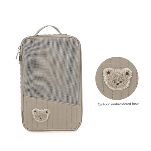 Bolsa organizadora para pañales marrón portátil miniatura 3