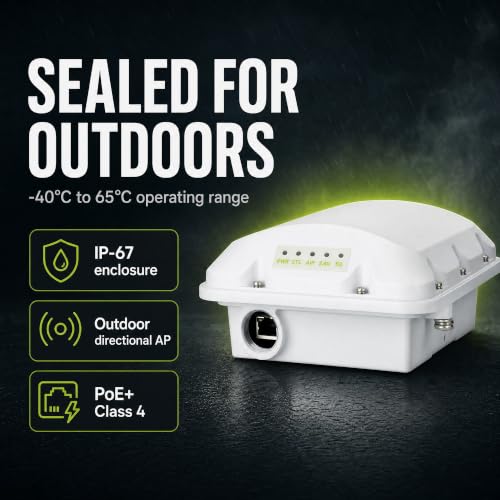 Image of Ruckus T350 WiFi 6 Outdoor AP (901-T350-US40) 1774Mbps 2x2 MU-MIMO BeamFlex IP67 PoE /12V BLE Zigbee IoT 512 Clients - ACE 3 Year Warranty (Hardware Only)