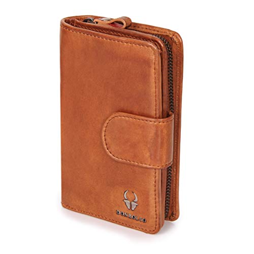 DONBOLSO Geldbörse Damen Prag - Portemonnaie aus Echtem Nappaleder für...