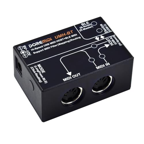 DOREMiDi High-Speed USB HOST BT BLE MIDI Function USB 2.0 Host Port Portable Bluetooth USB MIDI HOST...