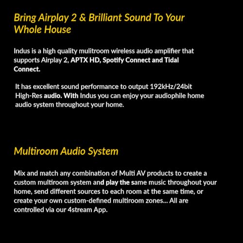 Image of Indus Airplay 2 Multi Room Streaming Amplifier 100Wx2 with subwoofer Out