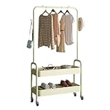 Ampia gamma di applicazioni: progettato con un approccio minimalista, questo carrello porta abiti massimizza lo spazio limitato fornendo al contempo una comoda soluzione di armadio per ambienti interni come corridoi, soggiorni, camere da letto, spogliatoi, lavanderie o dormitori per studenti.
