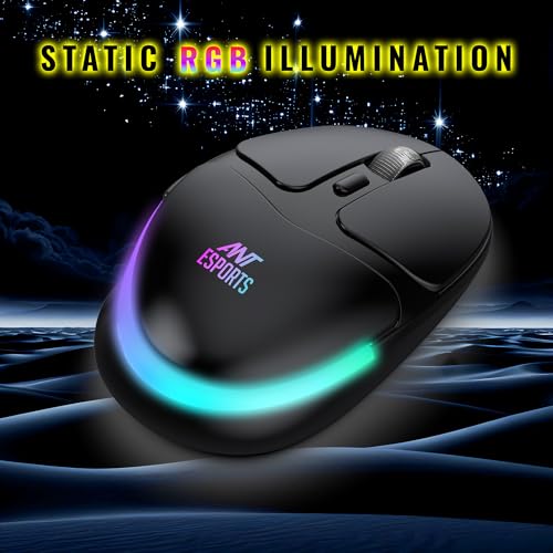 Ant Esports GM325 PRO Mini Wireless Static RGB Gaming Mouse, 2.4G Wireless, 5 Buttons, USB Nano Receiver, Black Ant Esports GM325 PRO Mini Wireless Static RGB Gaming Mouse, 2.4G Wireless, 5 Buttons, USB Nano Receiver, Black