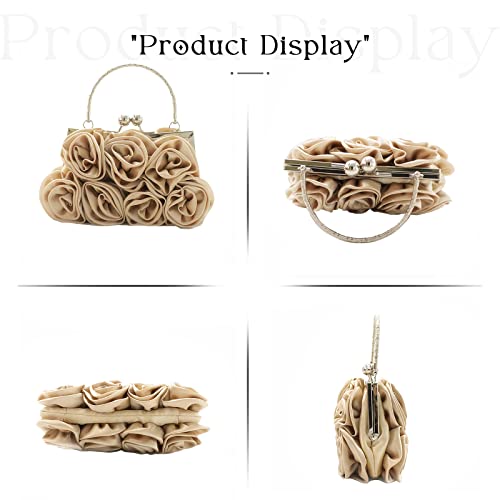 JAMBHALA Women Evening Clutch Bag Satin Purses with Detachable Strap for Wedding, Party, Prom - Image 4