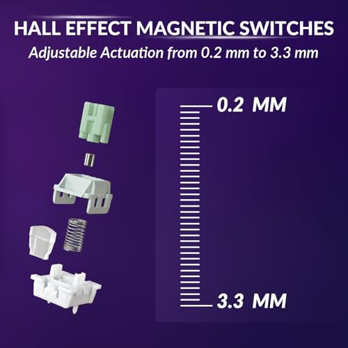 Image of Keychron K10 HE Wireless Hall Effect Keyboard, Full-Size, Rapid Trigger, Adjustable Actuation, 2.4GHz /Bluetooth /Wired, RGB Backlit, Lime Magnetic Switch, for Mac /Windows /Linux