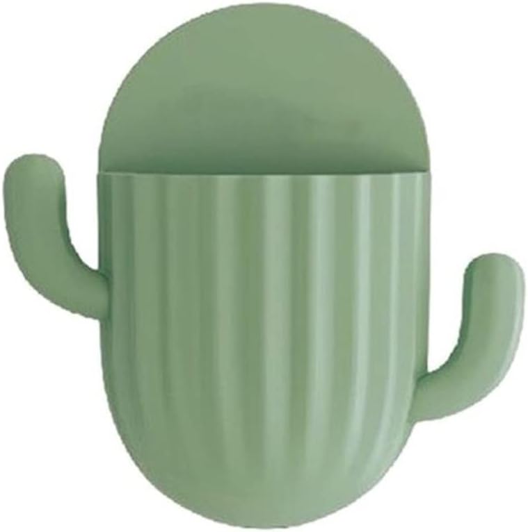 Bathroom Accessories Toothbrush Holder Household Wall Self-Adhesive Seamless Cactus Storage(C)