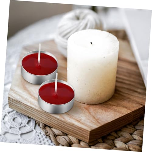 Set de velas tea light con copas de aluminio y mechas miniatura 4