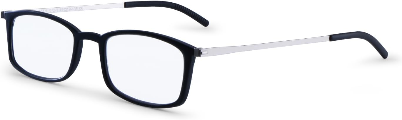 DR.HARMANN'S READING GLASSES® FLAT READERS FITTED WITH BLUE BLOCK LENS (Model: COMPACT 4)