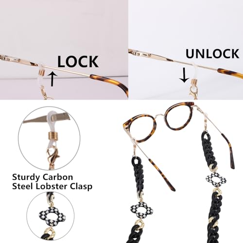 Image of Acrylic Glasses Chain for Women Men Reading Eyeglass Strap Sunglasses Holder Mask Lanyard Chain for Adults