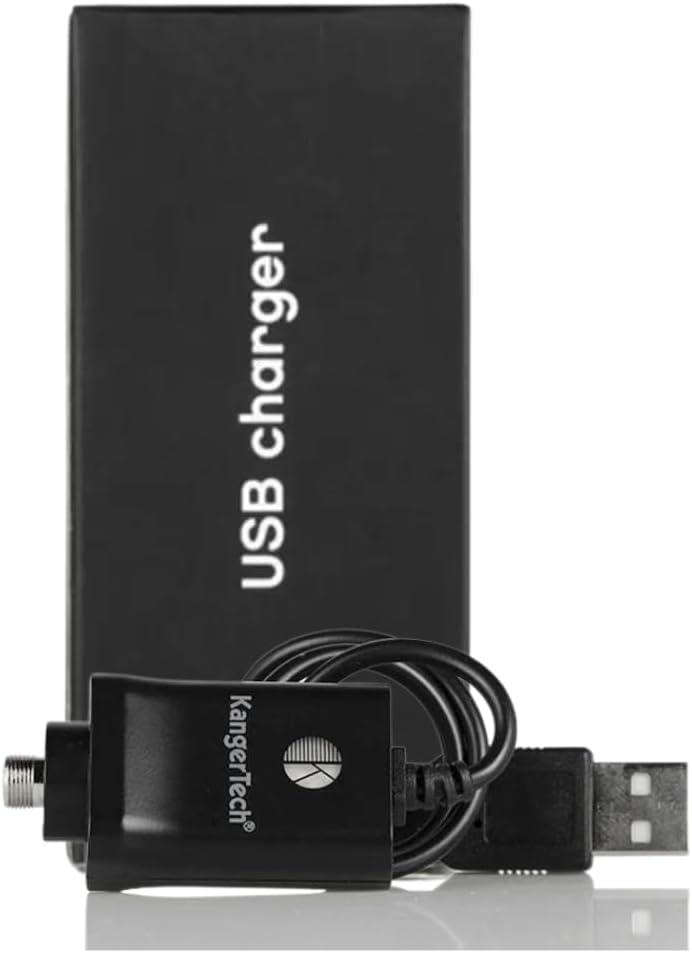 KangerTech USB Charger for KangerTech EVOD & KangerTech EMOW & KangerTech EVOD MEGA & KangerTech EMUS & KangerTech EVOD C & KangerTech Top Evod - No Nicotine [Black]
