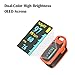 Fingertip Pulse Oximeter with Plethysmograph and Perfusion Index, include carrying case, Large OLED Digital Display Blood Oxygen Saturation Monitor Heart Rate Monitor (Color: Red-Orange)