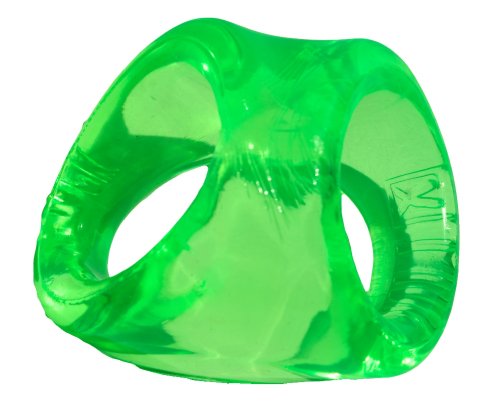 Unit X Cocksling Combo Cock Ring and Ball Stretcher from Atomic Jock by Oxballs (Hornet Green)