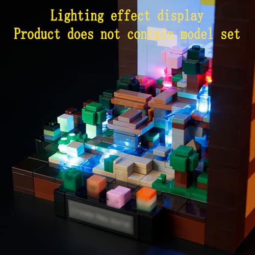Image of GEAMENT LED Light Kit Compatible with LEGO MINECRAFT The Crafting Table Building Blocks Model - Lighting set for Ideas 21265 (Model Set Not Included)