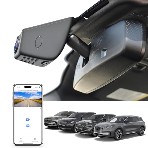 Mangoal 4K Dash Cam fit for Ford Lincoln Nautilus Gen1 U540 2019-2023 Navigator Gen4 2018-2025, Aviator Gen2 U611 2020-2025, Corsair 2020-2022, WiFi & App, G-Sensor, 128GB Card
