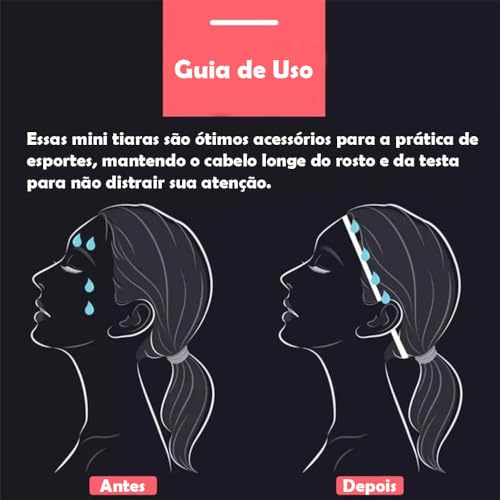 Mini Faixa de Cabelo Esportiva com Silicone Antiderrapante Lilás