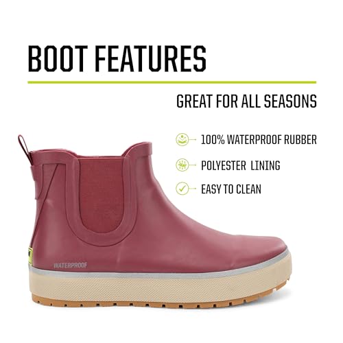 Image of Western Chief Womens Waterproof Element Chelsea Rain Boots | Ladies pull on ankle boot with reflective details, cushioned insole, and traction outsole for wet weather and casual wear.