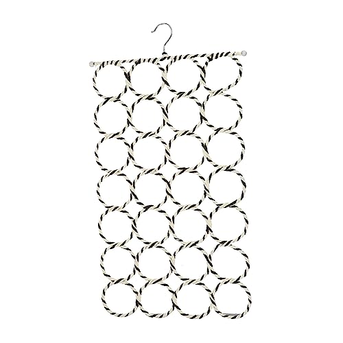 PRETYZOOM Elegant Paper Rattan Hanger Scarf Buckle Ring for Closet Necktie Scarf Holder Strong Capacity Random Color