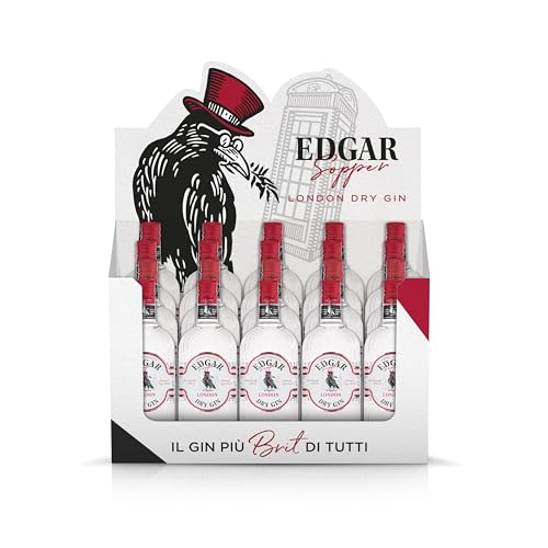 Edgar Sopper - Gin Mignon da Collezione 5 cl - Confezione da 20 bottigliette - Idea Regalo Esclusiva - Vol. 40%